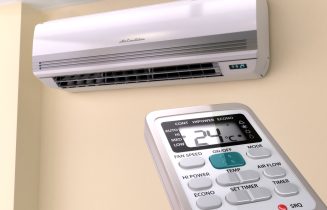 Remote control directed on air conditioner systrem.