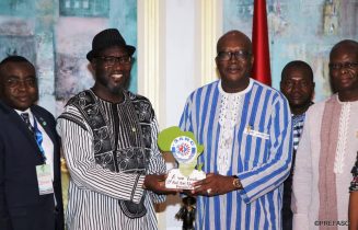 Madi Sakande con il Presidente del Burkina Faso